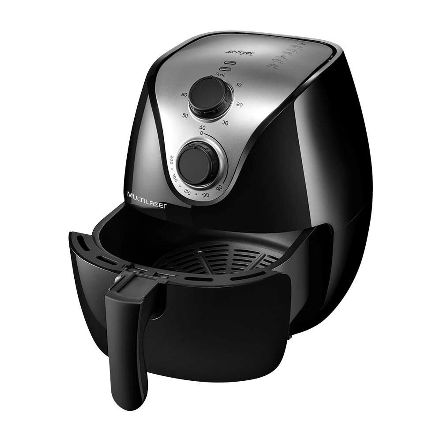 Air fryer 4 litros gourmet preta 220V Multilaser Casa Freitas