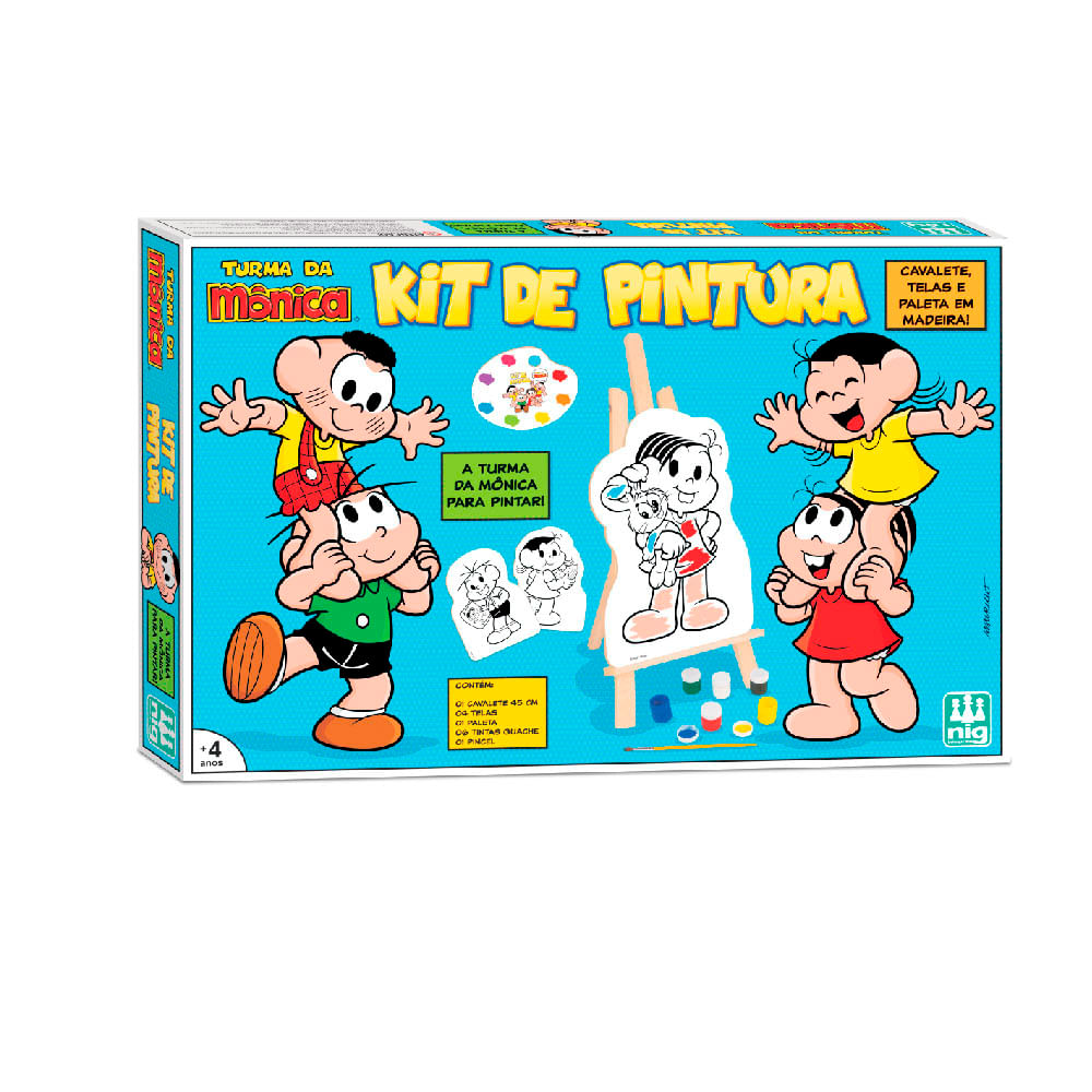 Kit de pintura da turma da Mônica Nig - Casa Freitas