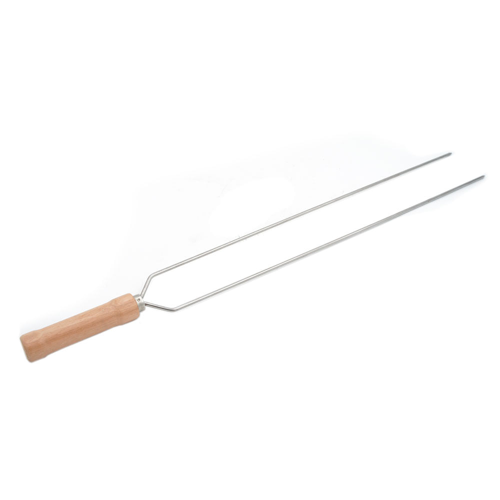 Espeto Duplo Para Churrasco 55cm Mor