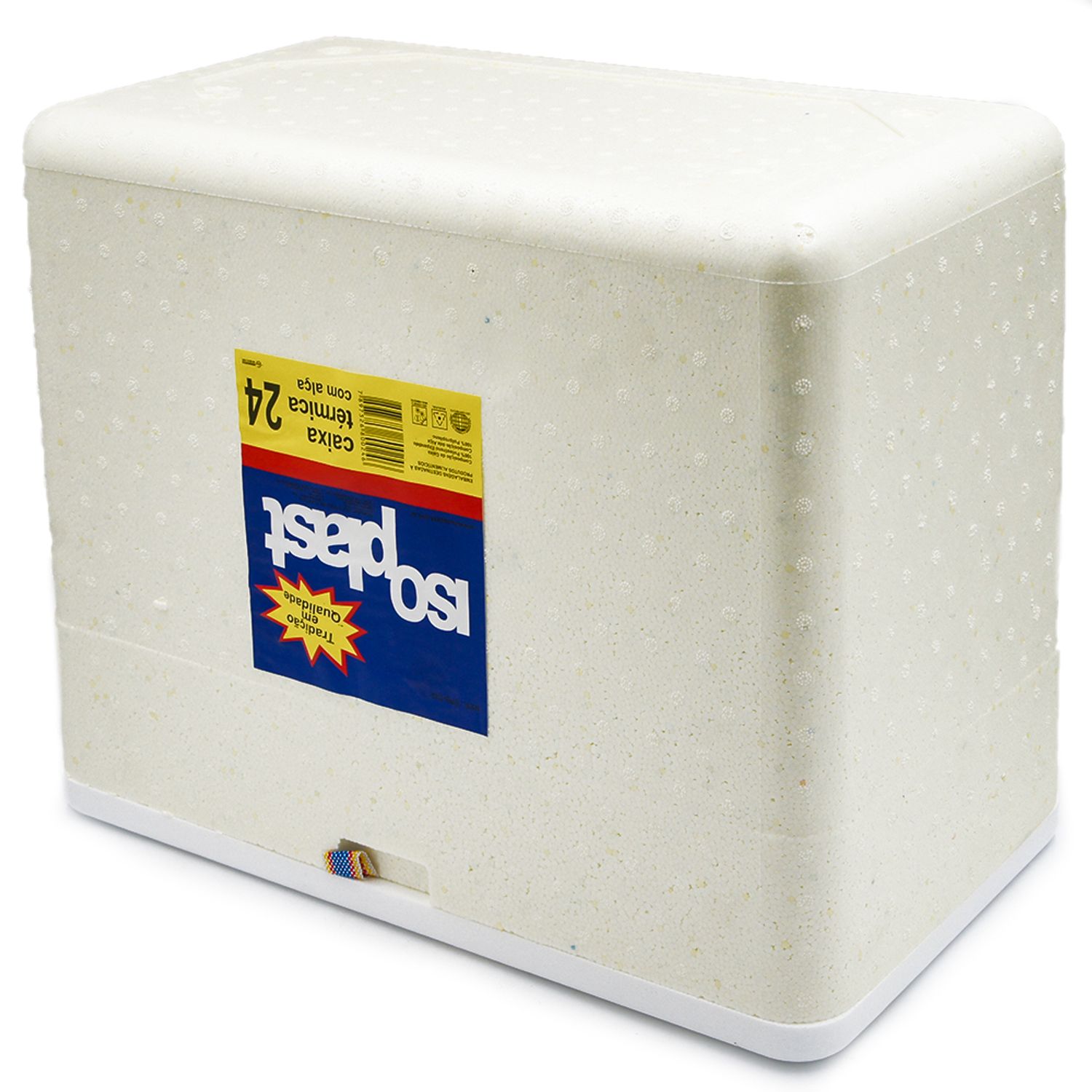 Caixa isopor 24L c/alça Isoplast Casa Freitas