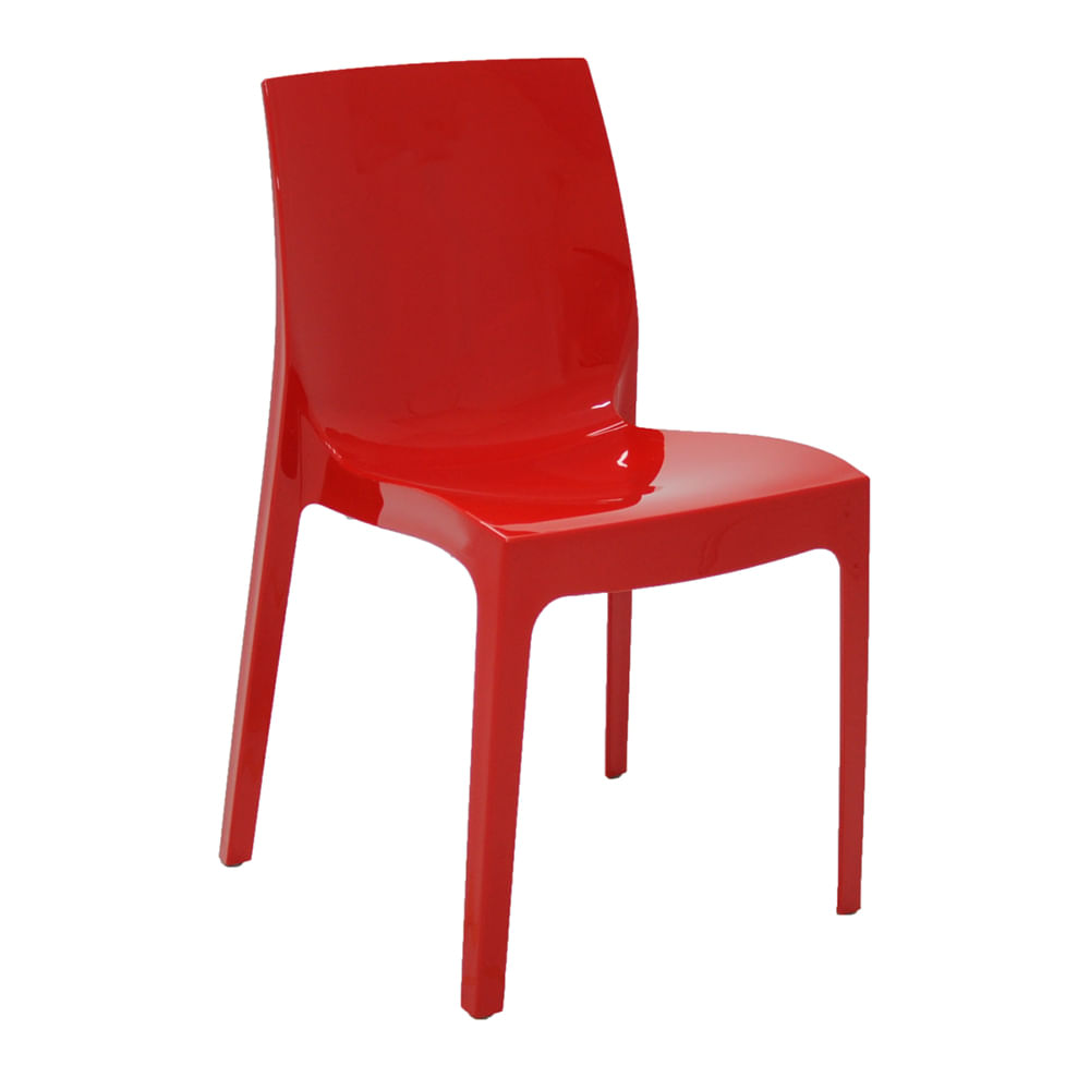 Conjunto com 4 Cadeiras Tramontina em Fibra de Vidro / Polipropileno Preto  Eco Sissi
