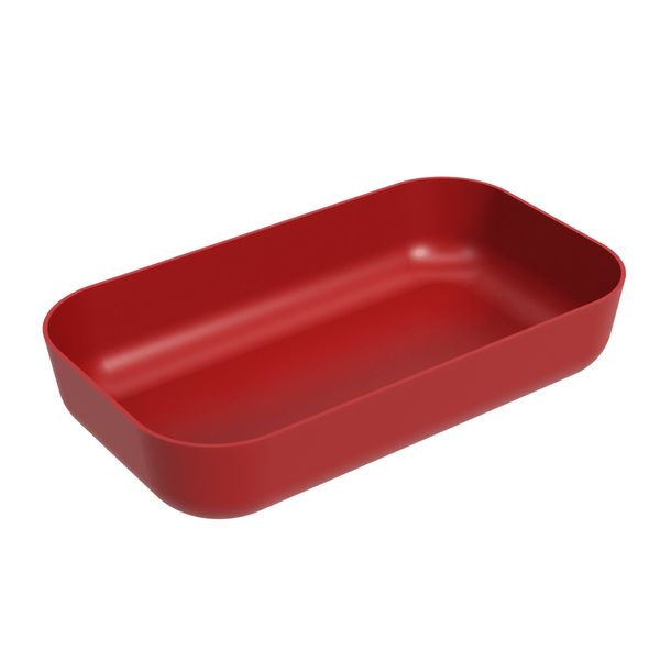 Tigela retangular essential bold vermelha 2,8 litros Coza