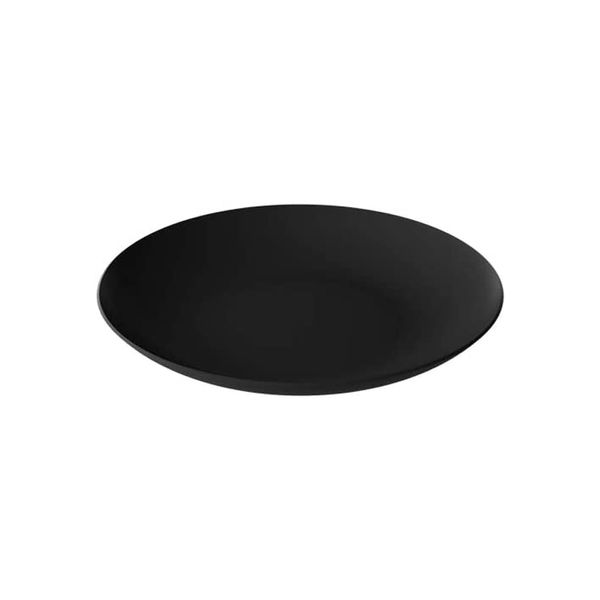 Prato sobremesa plástico preto cozy 18x18x2cm Coza