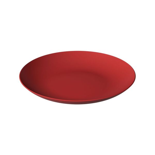 Prato sobremesa plástico vermelho cozy 18x18x2cm Coza