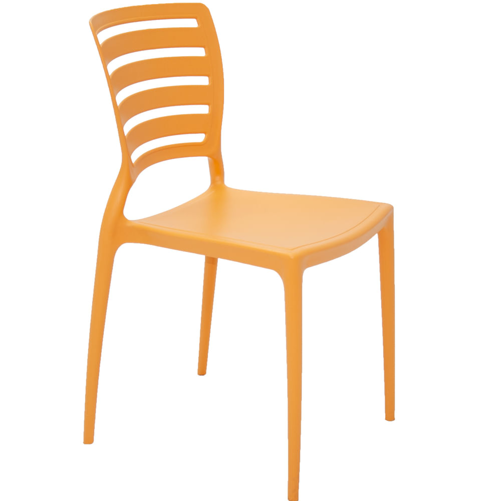 Conjunto 4 Cadeiras Tramontina Isabelle Em Polipropileno E Fibra De Vidro  Amarelo