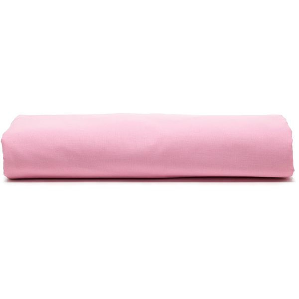 Lençol casal rosa royal com elástico 100% algodão Santista