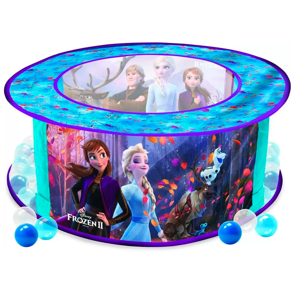 Bola De Vinil Frozen Azul Elsa Infantil Lider Brinquedos em