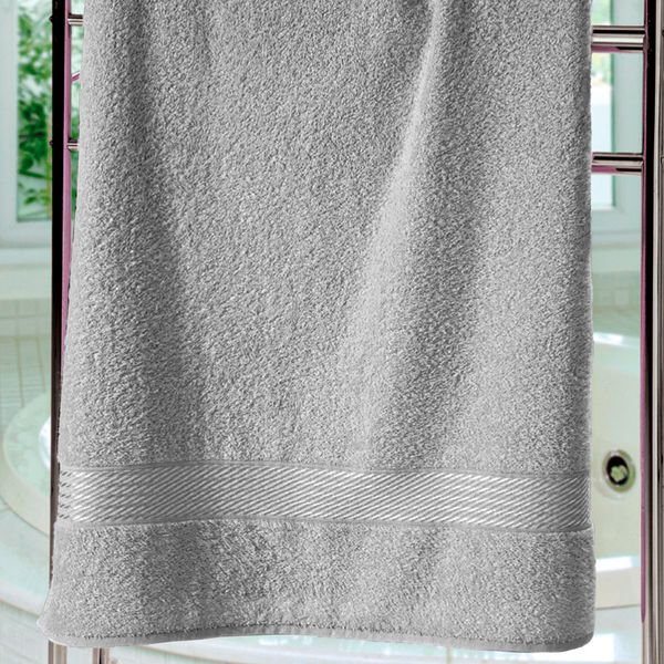 Toalha de banho Prisma cinza 70x140cm Dohler