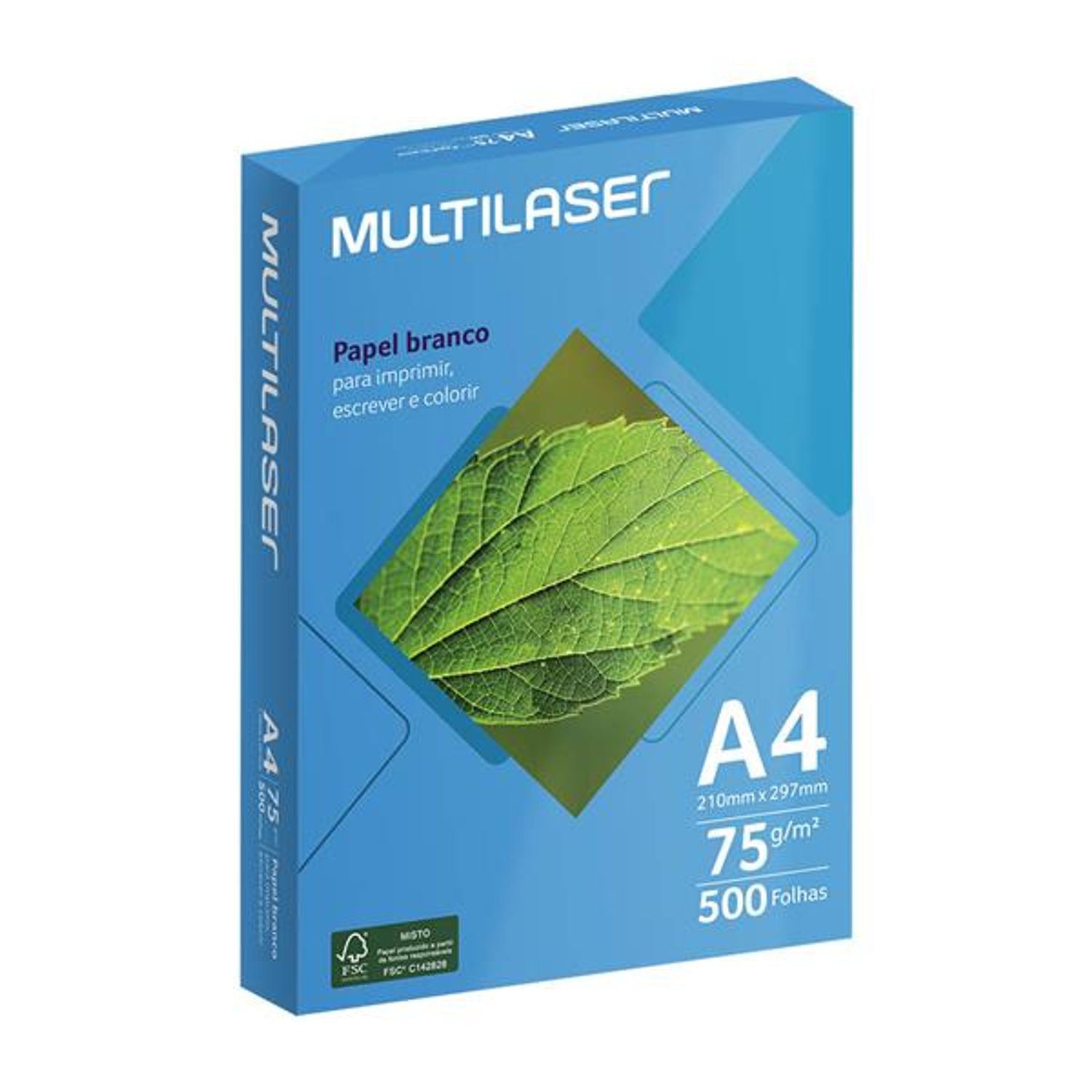 Papel A4 Com 500 Folhas Mla4 75 Gramas Branco PE033 Casa Freitas