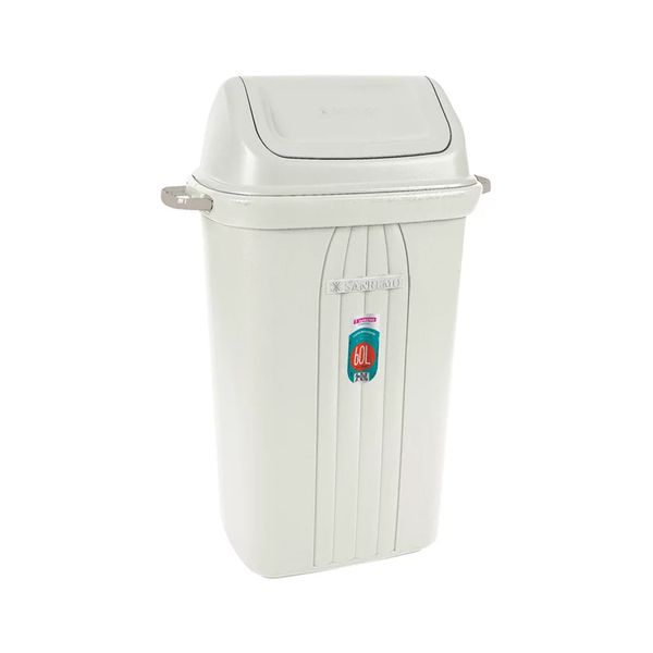 Lixeira plástica com tampa basculante 60 litros Sanremo
