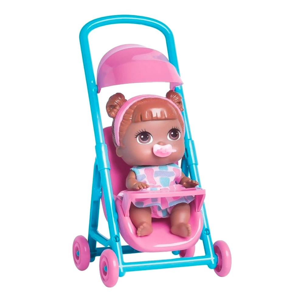 Boneca Bebê Reborn C/ Carrinho Rosa Bolsa Maternidade Jogo - Milk