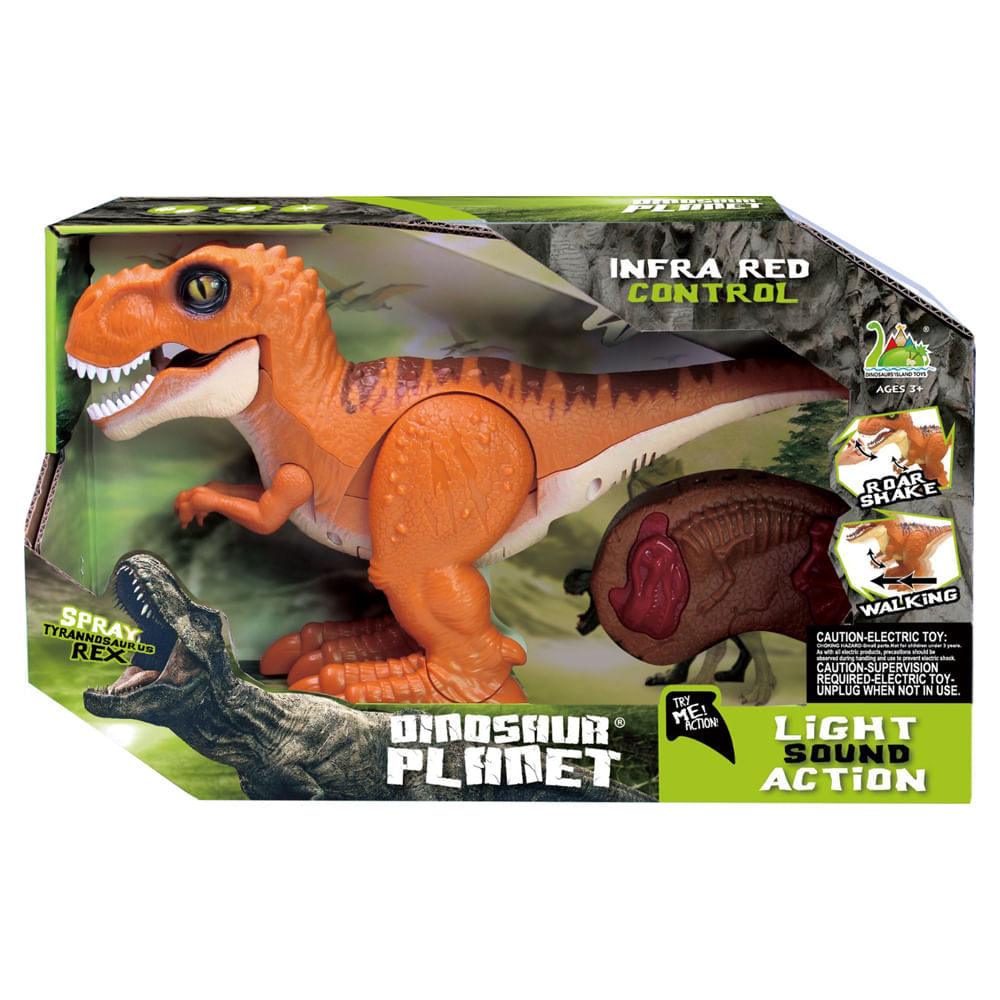 Jurassic Fun Dinossauro Rex R/C Com Luz e Som Multikids - BR1461