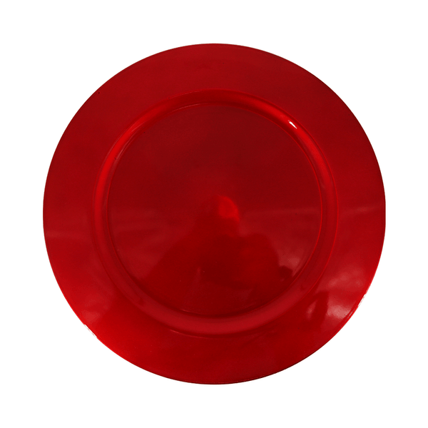 Sousplat plástico 33cm vermelho dc1413 DCasa