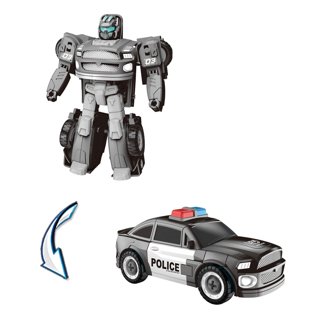 Megaformers Guardian - Carro Corrida Amarelo - Multikids - MP