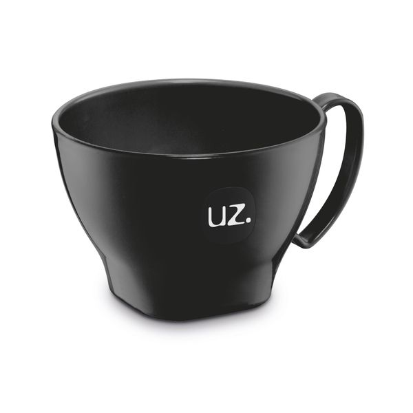 Cumbuca com alça 500ml plástico preto UZ