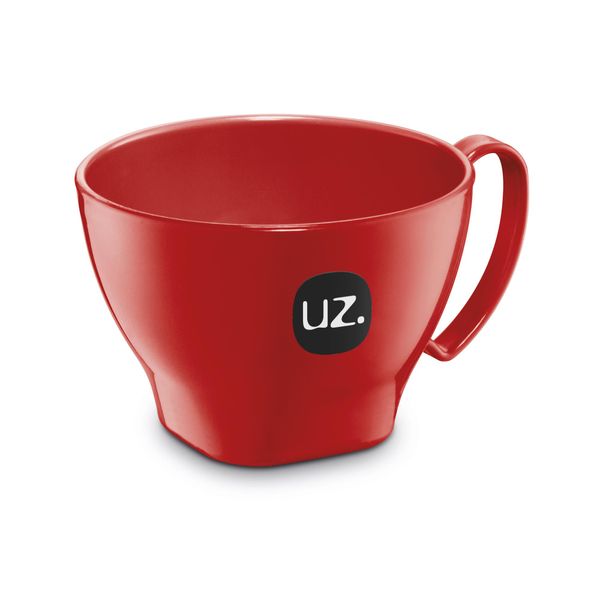 Cumbuca com alça 500ml plástico vermelho UZ