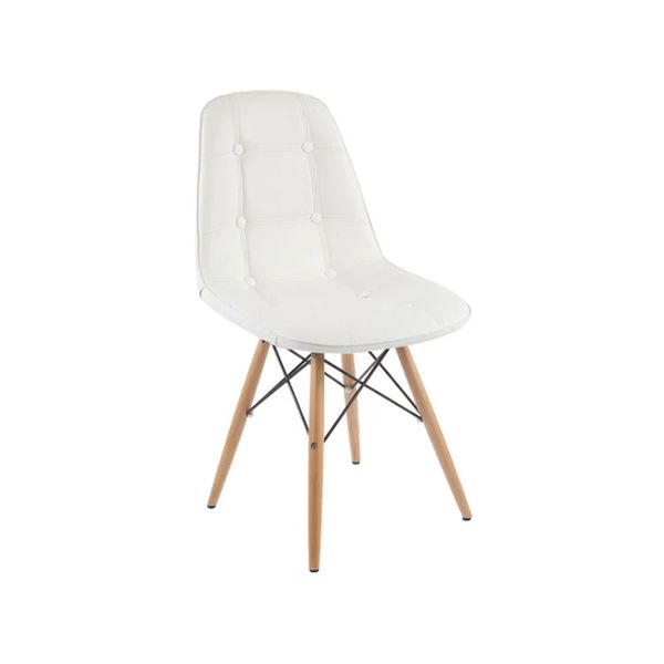 Cadeira estilo botonê branco 55x45x82cm 90019 DCasa
