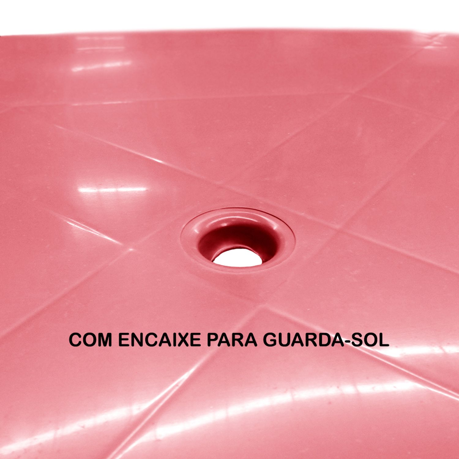 Mesa quadrada desmontável 70x70cm vermelho DR Plásticos Casa Freitas