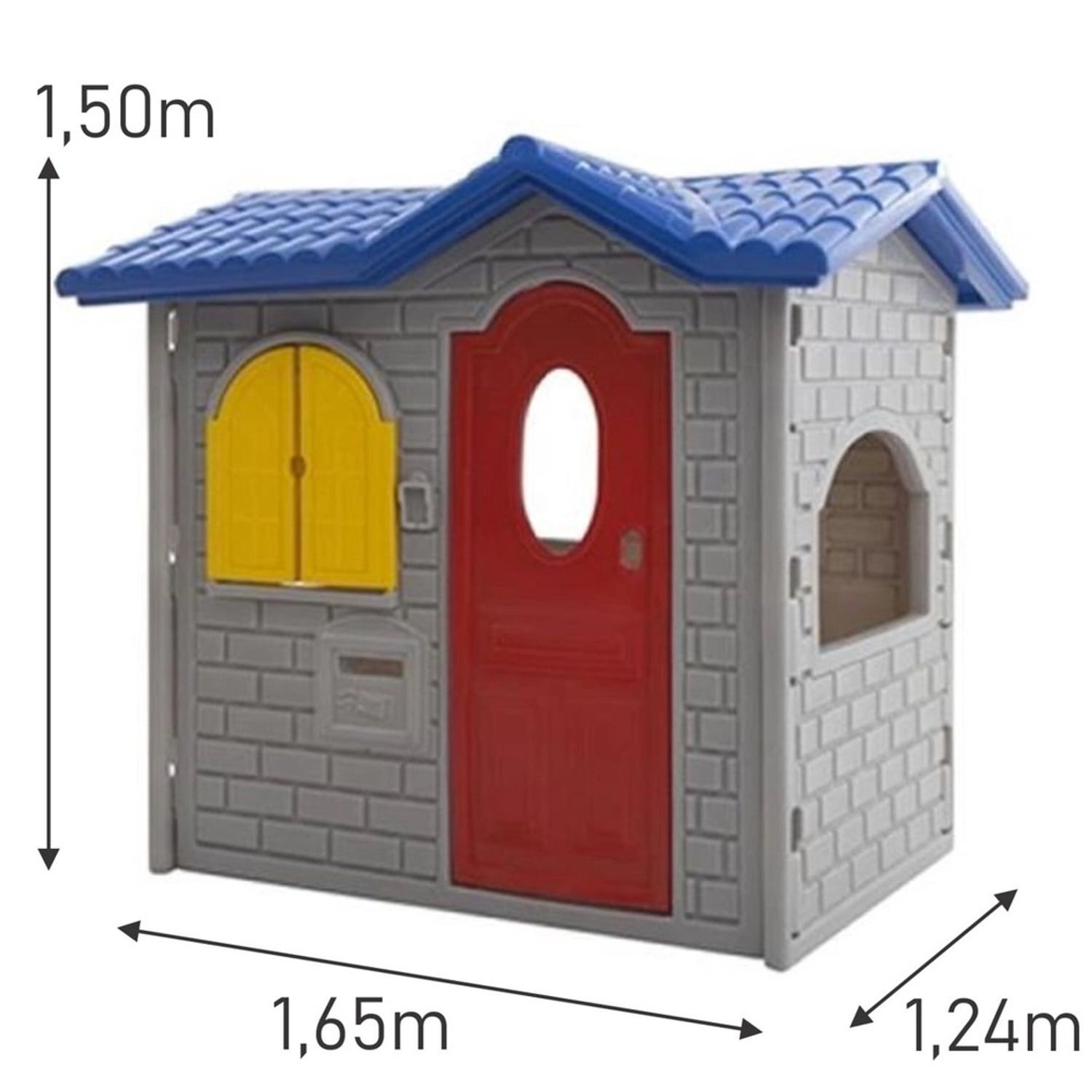 Casa tropical infantil plástico cinza 945.5 Xalingo Casa Freitas - Casa ...