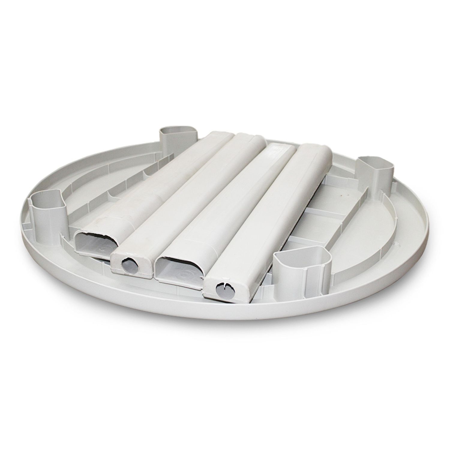 Mesa redonda desmontável 87,5x87,5cm branca DR Plásticos Casa Freitas