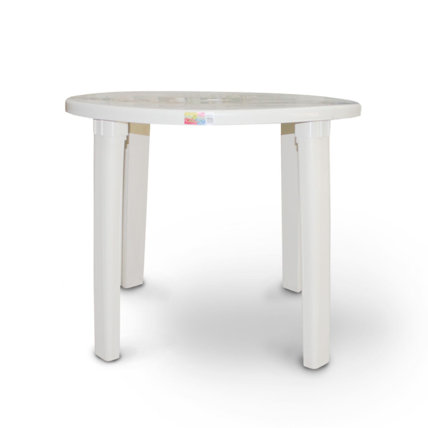 Mesa redonda desmontável 87,5x87,5cm branca DR Plásticos Casa Freitas