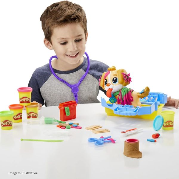 Conjunto Play-Doh veterinário pet shop Hasbro
