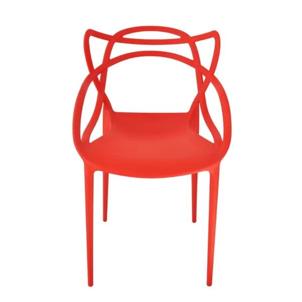 Cadeira allegra plástico vermelho 90070 DCasa