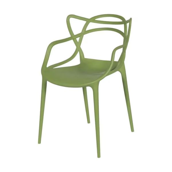 Cadeira allegra plástico verde 90071 DCasa