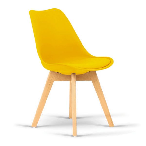 Cadeira Leda amarela 53x49x81cm 90058 DCasa