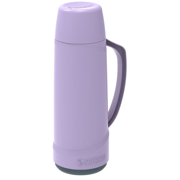 Garrafa térmica linha cristal 1L lavanda Soprano