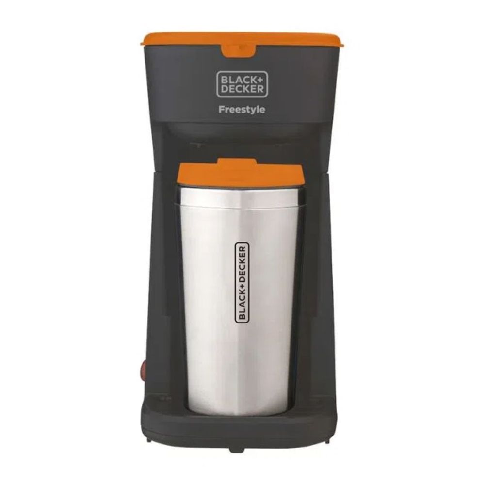 Cafeteira individual copo térmico inox 400ml cm01-b2 220V Black