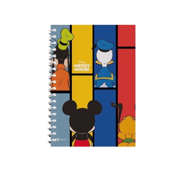 Caderno universitário capa dura 80 páginas 1 matéria Mickey Culturama