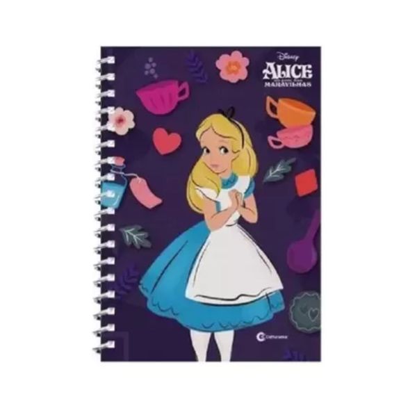 Caderno universitário capa dura 80 páginas 1 matéria Alice Culturama