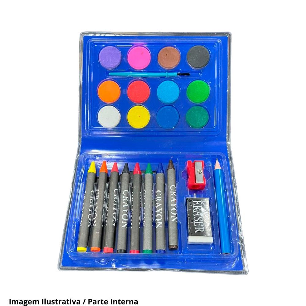 Mini Maleta de Pintura 24 Peças Dinos Magic Kids Casa Freitas