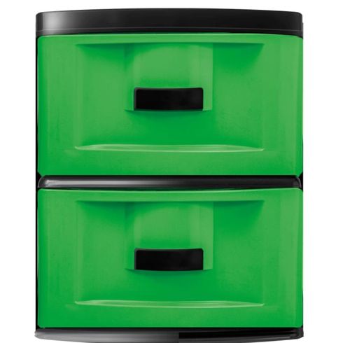 006920A000007-gaveteiro-plastico-2-gavetas-rodizios-preto-verde-for-plast