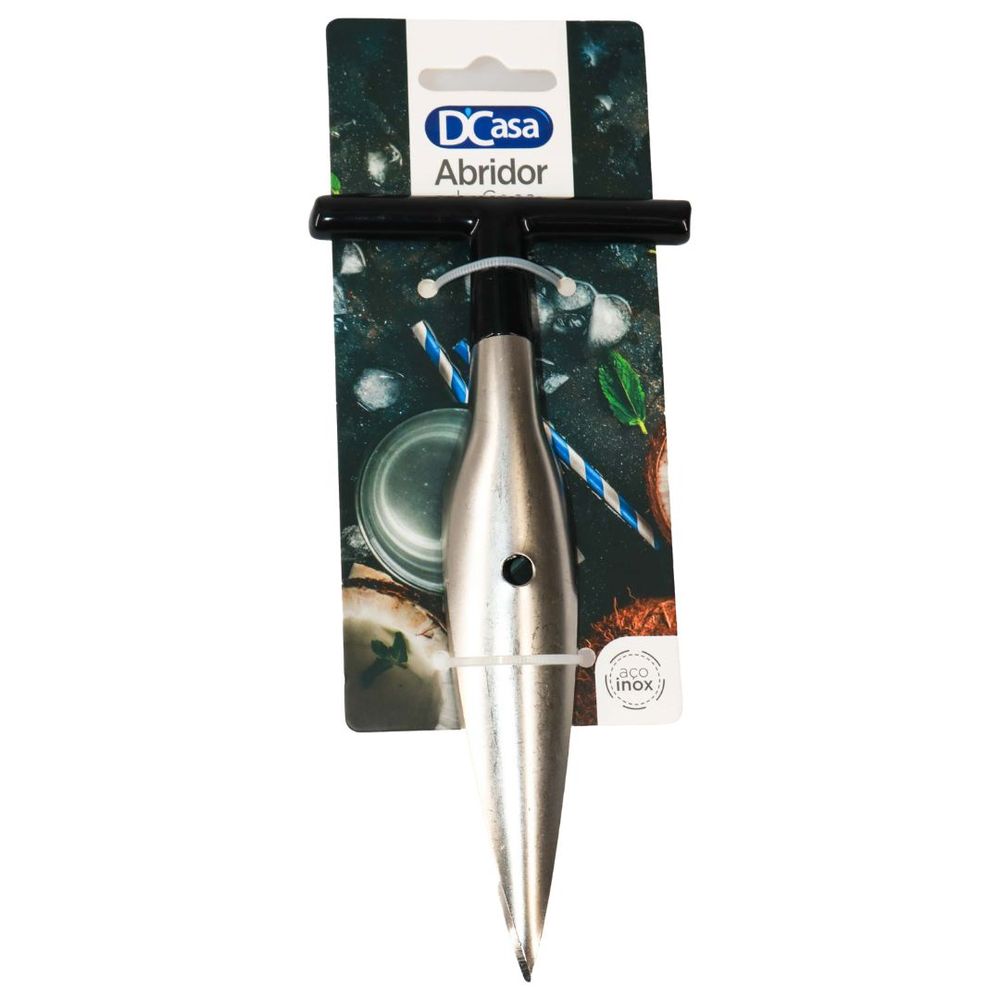 小物 coco Abridor de Coco 16cm Inox/Plástico DCasa Casa Freitas - Casa Freitas