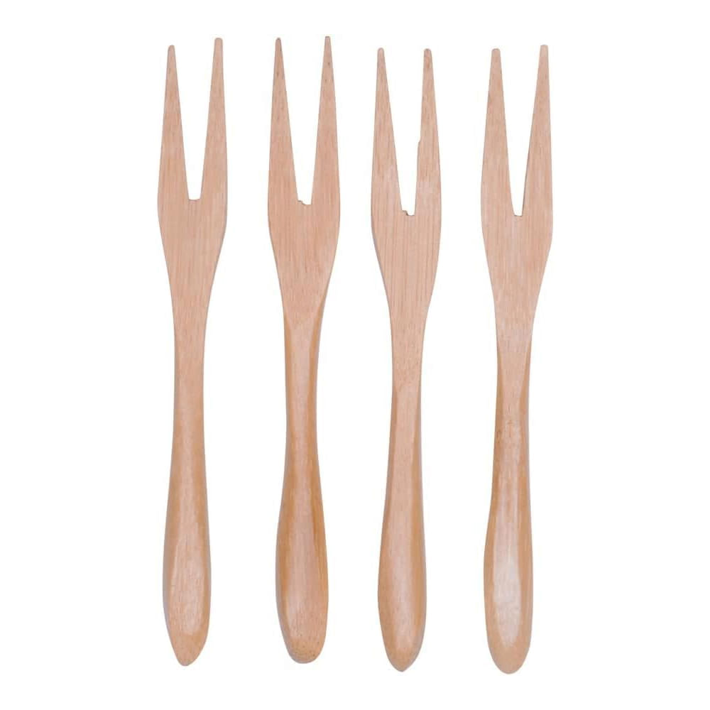 Jogo de garfos bambu Ecokitchen 4 peças 13x1,5cm Mimo Style